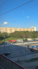 Normal traffic flow observed on Moscow highway