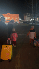 Evening scenes in Izhevsk capture family travel, friends posing