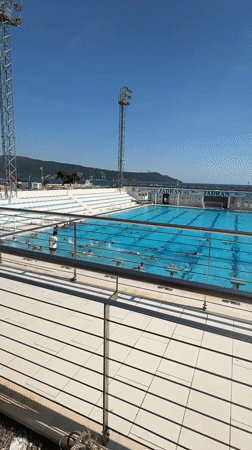 Afternoon swimming activities documented at Montenegro pool complex