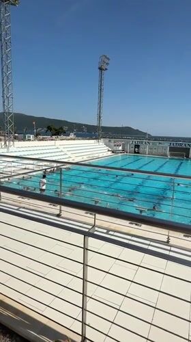 Afternoon swimming activities documented at Montenegro pool complex