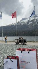 Chocolate shopping documented at Läderach store in St. Moritz