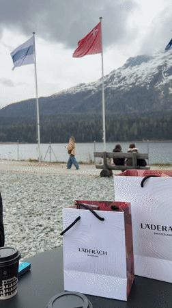 Chocolate shopping documented at Läderach store in St. Moritz