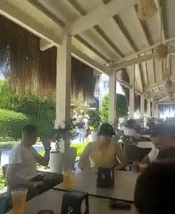 Resort guests enjoy sunny morning at Kuşadası hotel complex