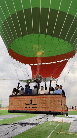 Heineken hot air balloon prepares for launch in Lagos