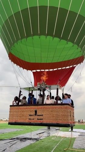 Heineken hot air balloon prepares for launch in Lagos