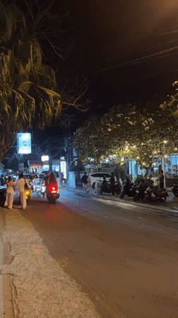Street life and DJ performance documented in Kuta Selatan