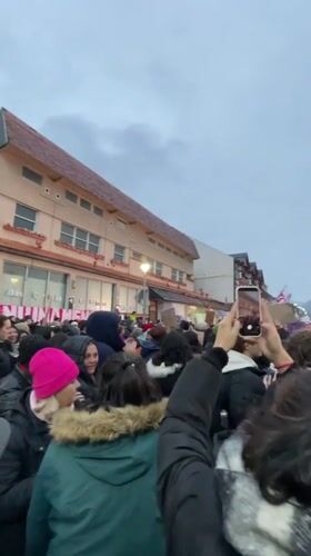 Street protest draws large crowd in Ushuaia, Argentina