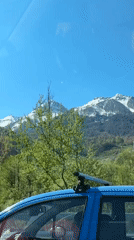 Morning drive captures mountain scenery in Krasnaya Polyana