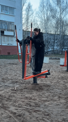 Evening playground activity captured in Chaikovsky, Russia recreational area