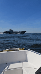 Russian warship 758 observed at speed near Baltiysk