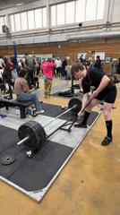Powerlifting competition held in Saint Petersburg gymnasium