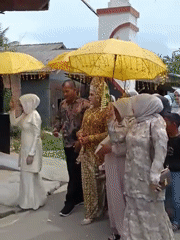 Traditional wedding celebration held in Lhokseumawe, Indonesia