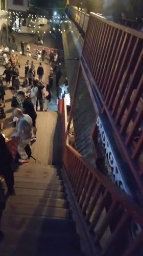 Outdoor DJ and street party night at Izmaylovo Kremlin, Moscow