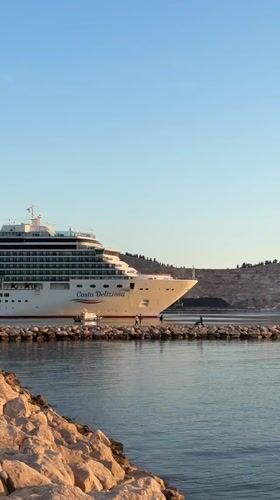 Costa Deliziosa cruise ship spotted in Bar Montenegro harbor