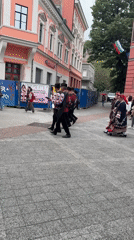 Morning street life documented in Plovdiv, Bulgaria