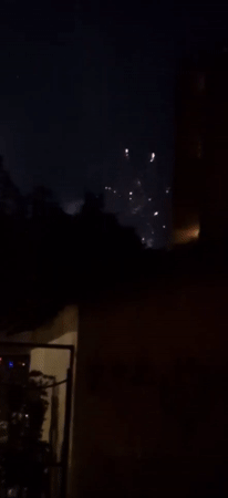 Nighttime celebration with fireworks documented in Lovech, Bulgaria