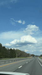Passenger captures highway view in Schuyler, New York