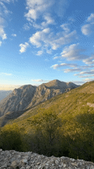 Mountain landscape with distant water captured in Montenegro
