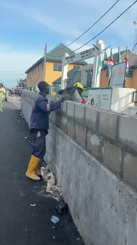 Daily life and construction activity in Owerri, Nigeria