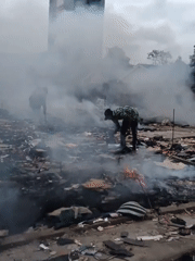 Multiple fires burn through debris at Nairobi markets, dumpsites
