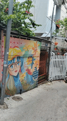 Early morning mural walk documented in Da Lat alleyways