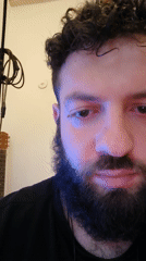 Man photographed near microphone setup in Diepholz