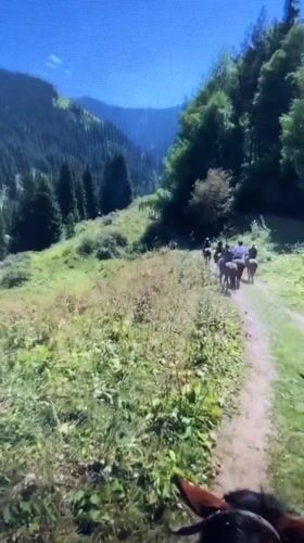 Horse riders traverse countryside trails near Slobozia, Moldova