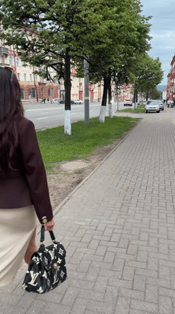 Ordinary pedestrian activity observed in Izhevsk public spaces