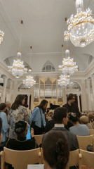 Cultural gathering at ornate Saint Petersburg venue draws crowds