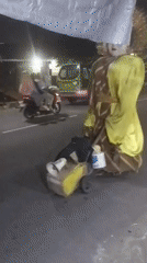 Busy street food stall in action, Bogor night scene