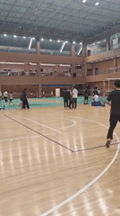 Basketball, badminton practice observed at Chongqing gymnasium facility