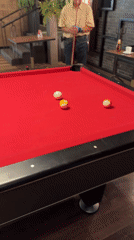 Pool game in progress at Puebla hotel lobby