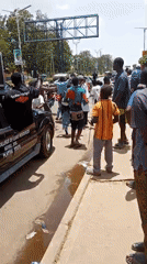 Street gathering observed near Federal College vehicles in Bukuru