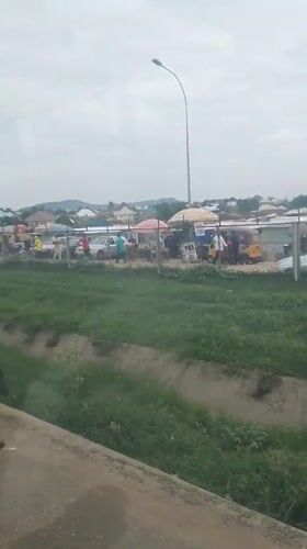 Afternoon street and market life in Sabojibi, Nigeria