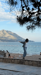 Couple shares ice cream, affection on Budva beach