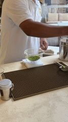 Early morning matcha preparation captured in Si Sunthon, Thailand