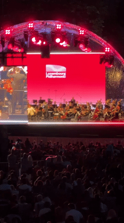 Luxembourg Philharmonic plays an open-air summer concert at dusk