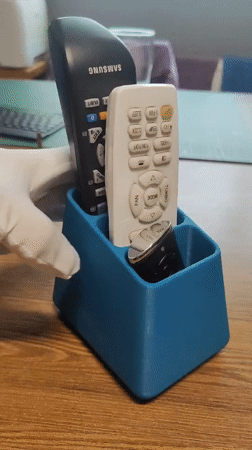 3D-printed objects and novelty items on display in Dnipro