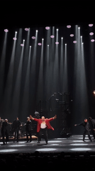 Theatrical performance with dramatic lighting observed in Шебунино, Russia