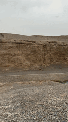 Desert landscape and visitor documented in Guazhou County, China