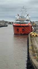 Vessel 'Cromarty Sentinel' docked at Gorleston-on-Sea pier