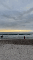 Cloudy beach scene recorded in Iquique, Chile