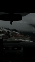 Driver records snowy mountain road journey in Montenegro
