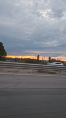 Motorist captures sunset highway views near Kazichene, Bulgaria