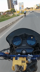Motorcycle rider captured on dashboard camera in Dar es Salaam