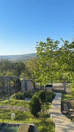 Garden landscape documented in rural Bulgarian village