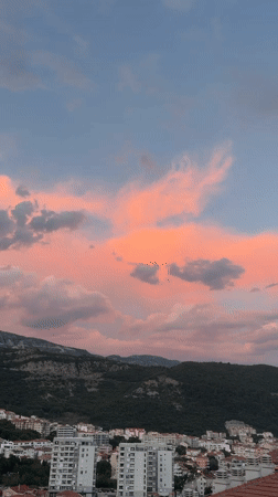 Summer evening in Budva, between the apartment and the coast