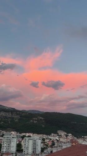 Summer evening in Budva, between the apartment and the coast