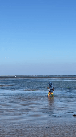 Morning beach scenes documented across Denpasar coastline