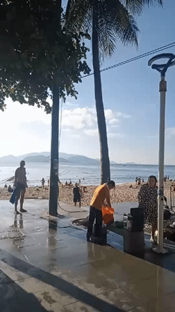 Beach scenes documented in Nha Trang Ward, Vietnam